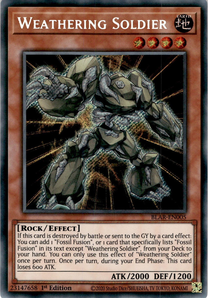 Weathering Soldier - BLAR-EN005 - Secret Rare 1st Edition-Cherry Collectables
