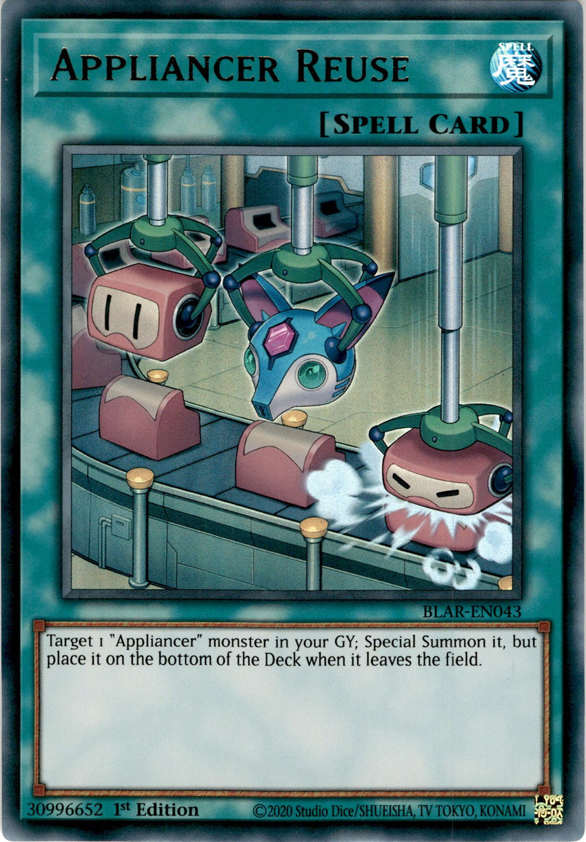 Appliancer Reuse - BLAR-EN043 x3 - Ultra Rare 1st Edition - PLAYSET (3)-Cherry Collectables