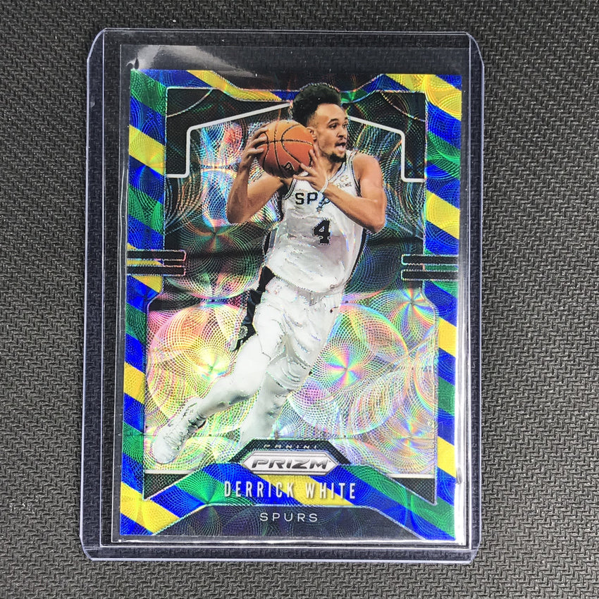 2019-20 Prizm DERRICK WHITE Blue Yellow Green Prizm #141-Cherry Collectables