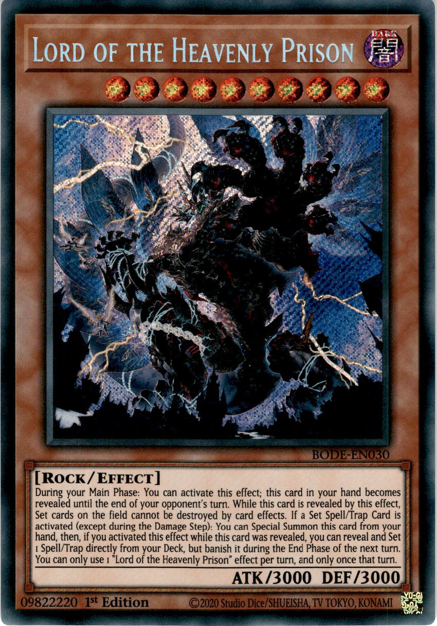 Lord of the Heavenly Prison - BODE-EN030 - Secret Rare 1st Edition