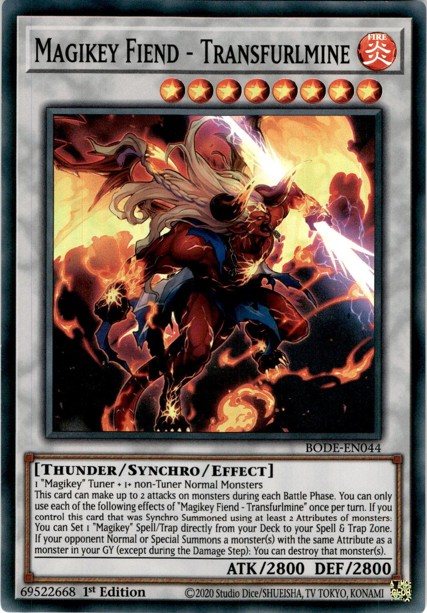 Magikey Fiend - Transfurlmine - BODE-EN044 - Super Rare 1st Edition