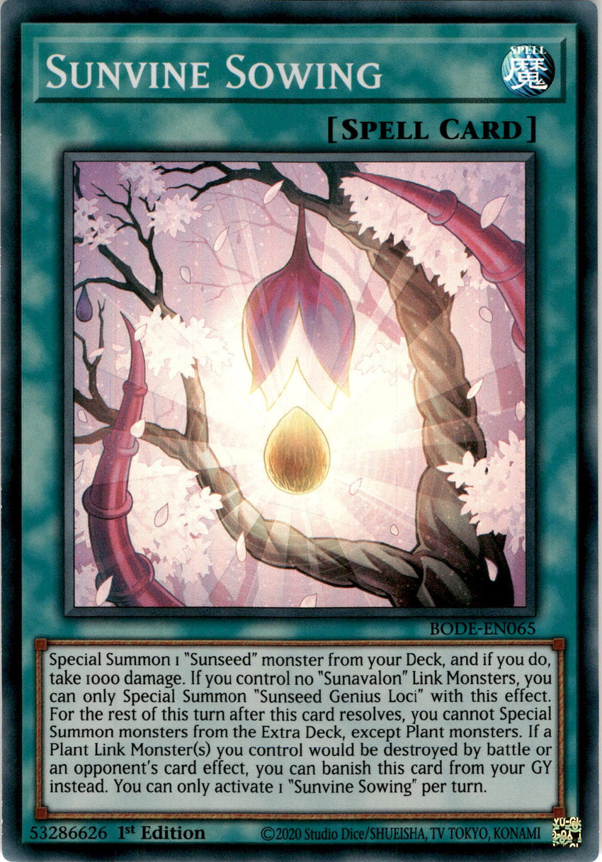 Sunvine Sowing - BODE-EN065 - Super Rare 1st Edition