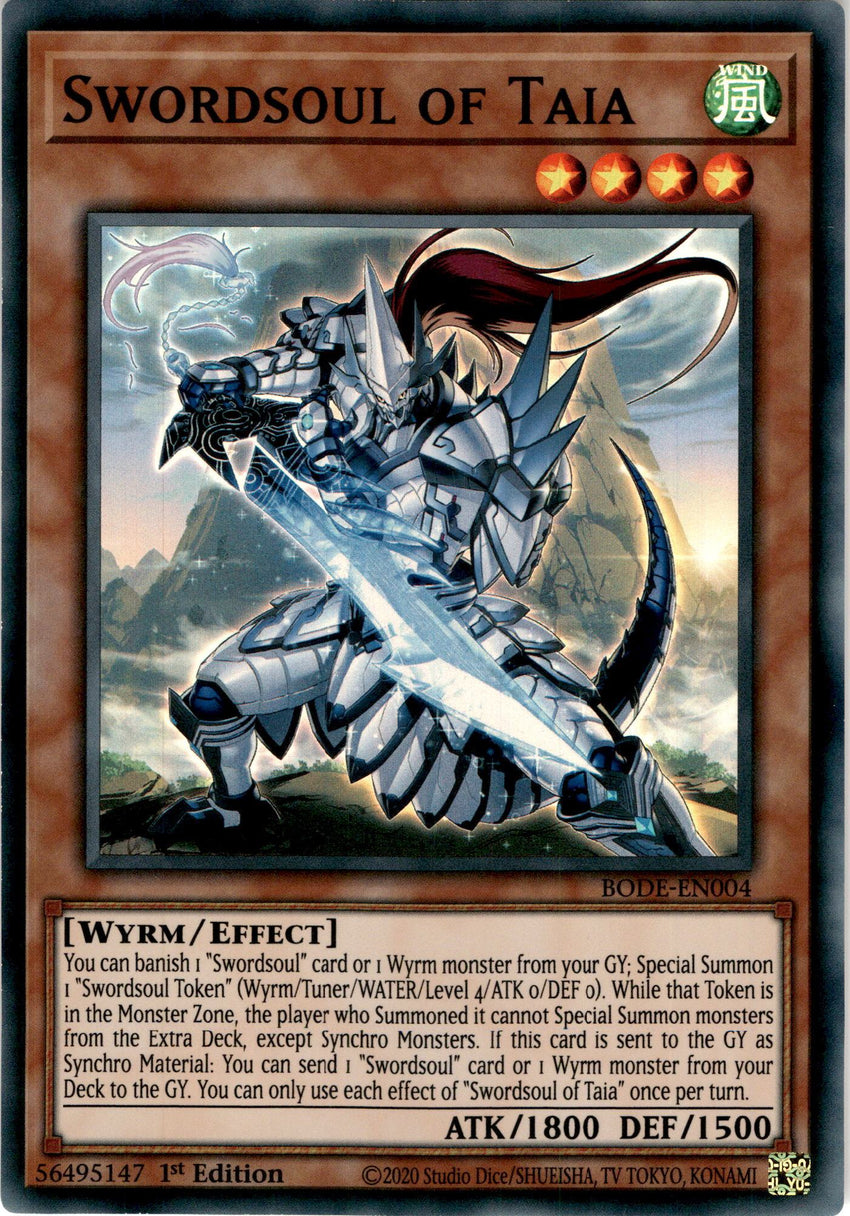 Swordsoul of Taia - BODE-EN004 - Super Rare 1st Edition