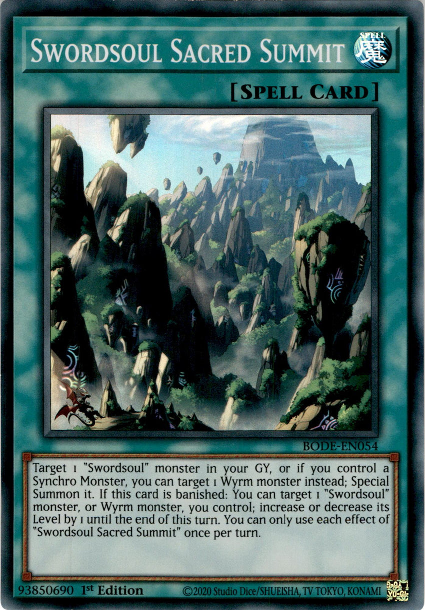Swordsoul Sacred Summit - BODE-EN054 - Super Rare 1st Edition