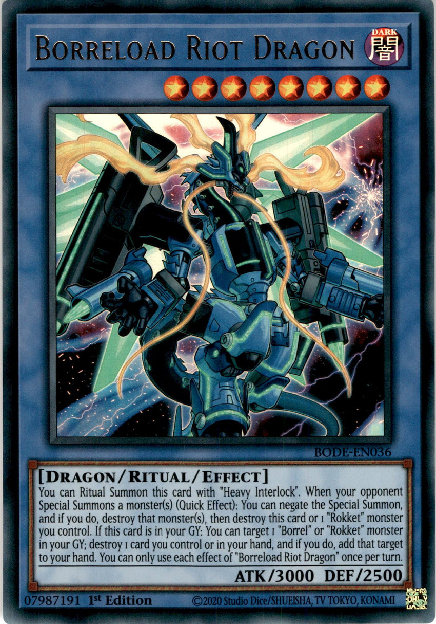 Borreload Riot Dragon - BODE-EN036 - Ultra Rare 1st Edition
