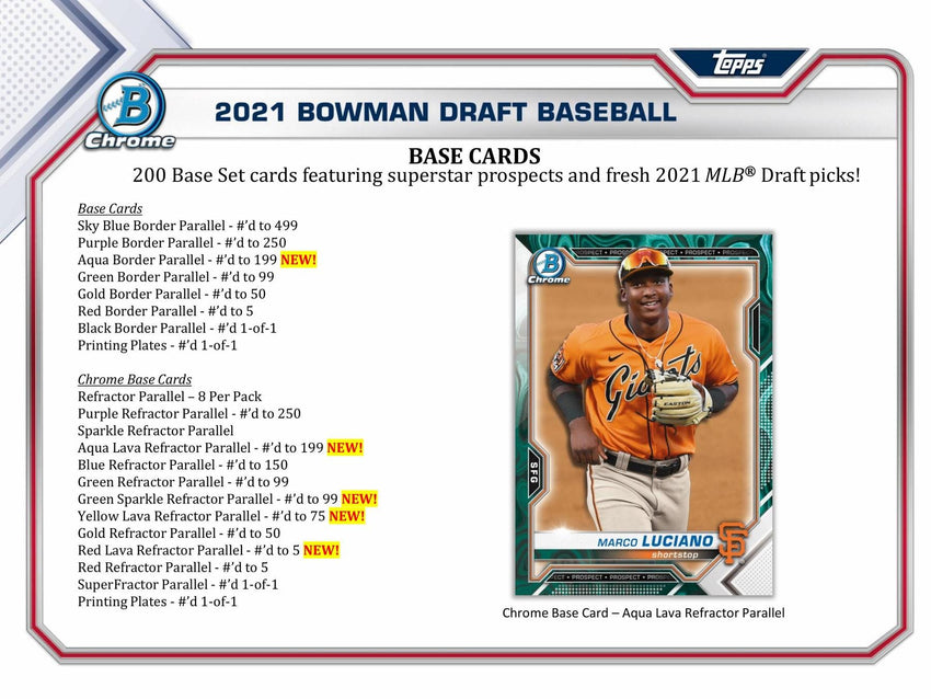 2021 Bowman Draft Baseball Hobby LITE Box