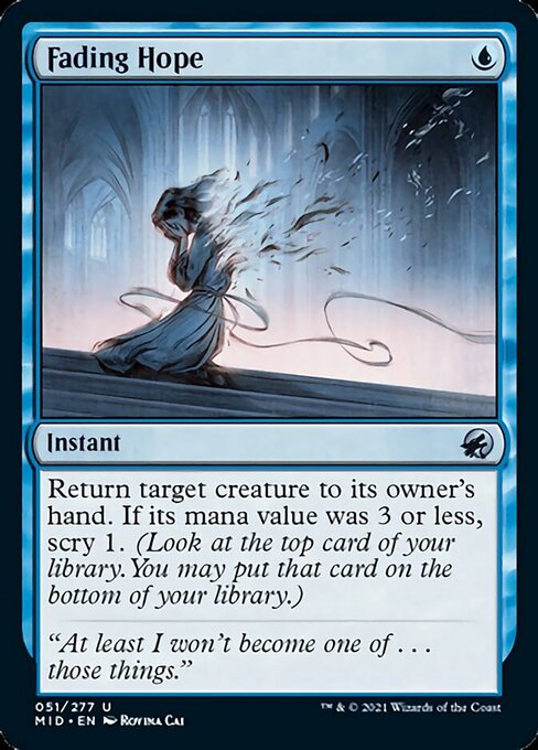 51Fading Hope 51/277 Uncommon - Midnight Hunt