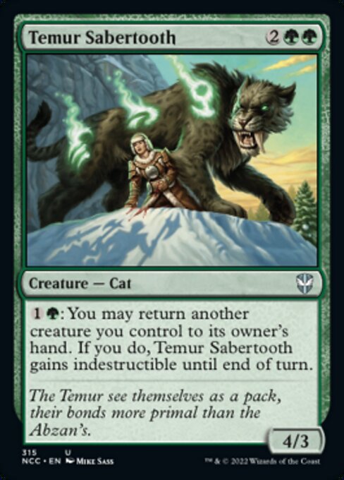 Temur Sabertooth #315 -  New Capenna Commander