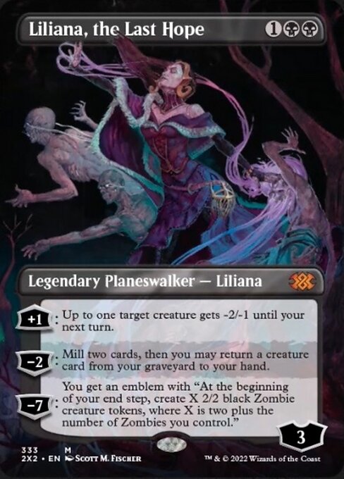 BORDERLESS Liliana, the Last Hope 333# - Mythic Double Masters 2022