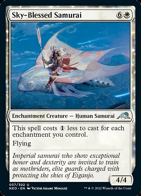Sky-Blessed Samurai 37/302 -  Kamigawa Neon Dynasty UNCLE