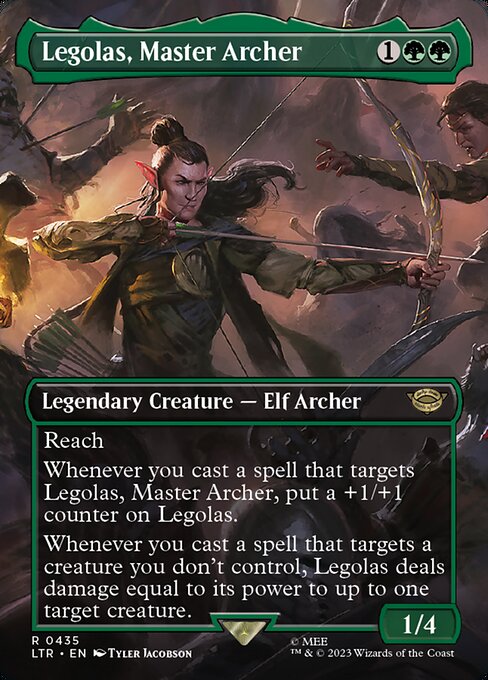 BORDERLESS Legolas, Master Archer #435  - Rare Lord of the Rings: Tales of Middle-Earth