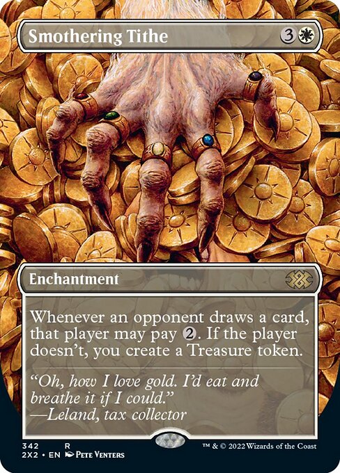 BORDERLESS Smothering Tithe 342# - Rare Double Masters 2022