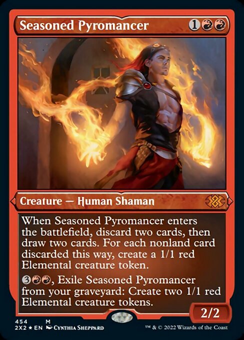 ETCHED FOIL Seasoned Pyromancer 454# - Mythic Double Masters 2022