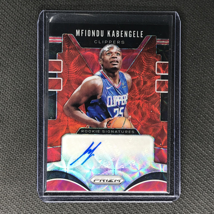 2019-20 Prizm Choice MFIONDU KABENGELE Rookie Signatures Auto Red #MFK-Cherry Collectables