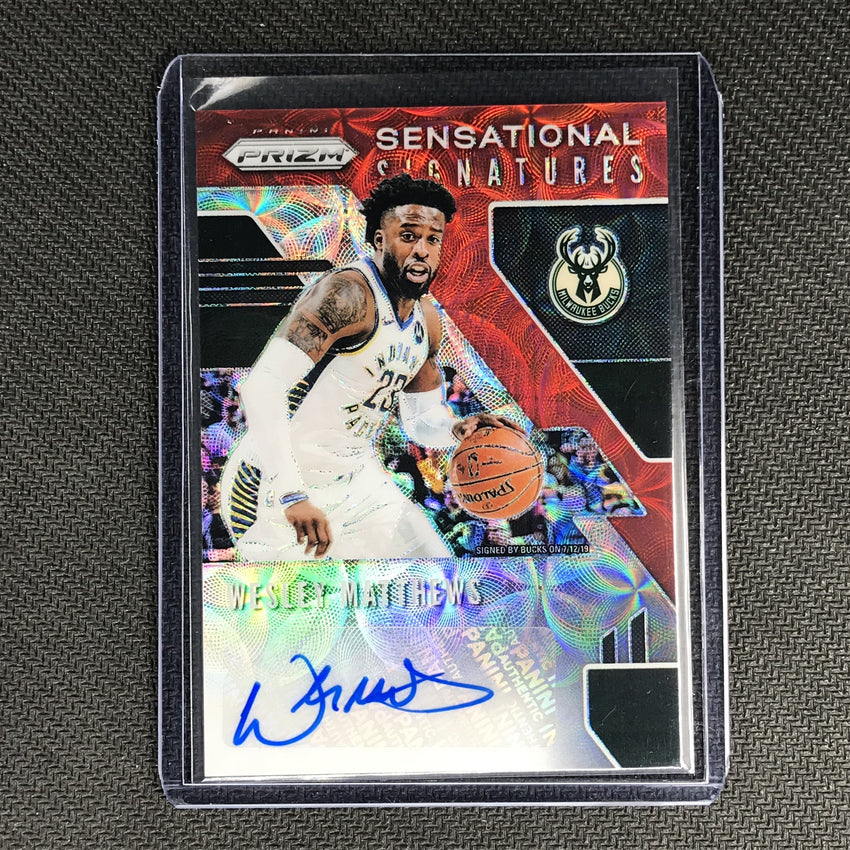 2019-20 Prizm Choice WESLEY MATTHEWS Sensational Signatures Red #WMT-Cherry Collectables