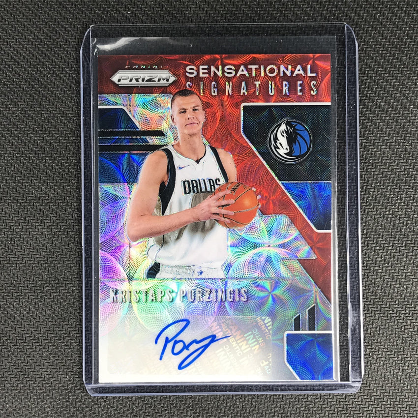 2019-20 Prizm Choice KRISTAPS PORZINGIS Sensational Signatures Red #KPZ-Cherry Collectables