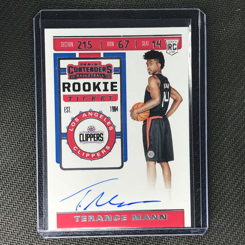2019-20 Contenders TERANCE MANN Ticket Rookie Auto #135 B-Cherry Collectables