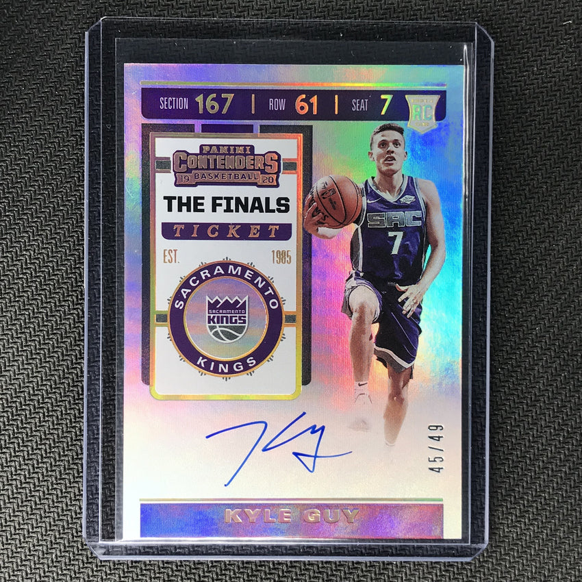 2019-20 Contenders KYLE GUY Finals Ticket Rookie Auto 45/49-Cherry Collectables