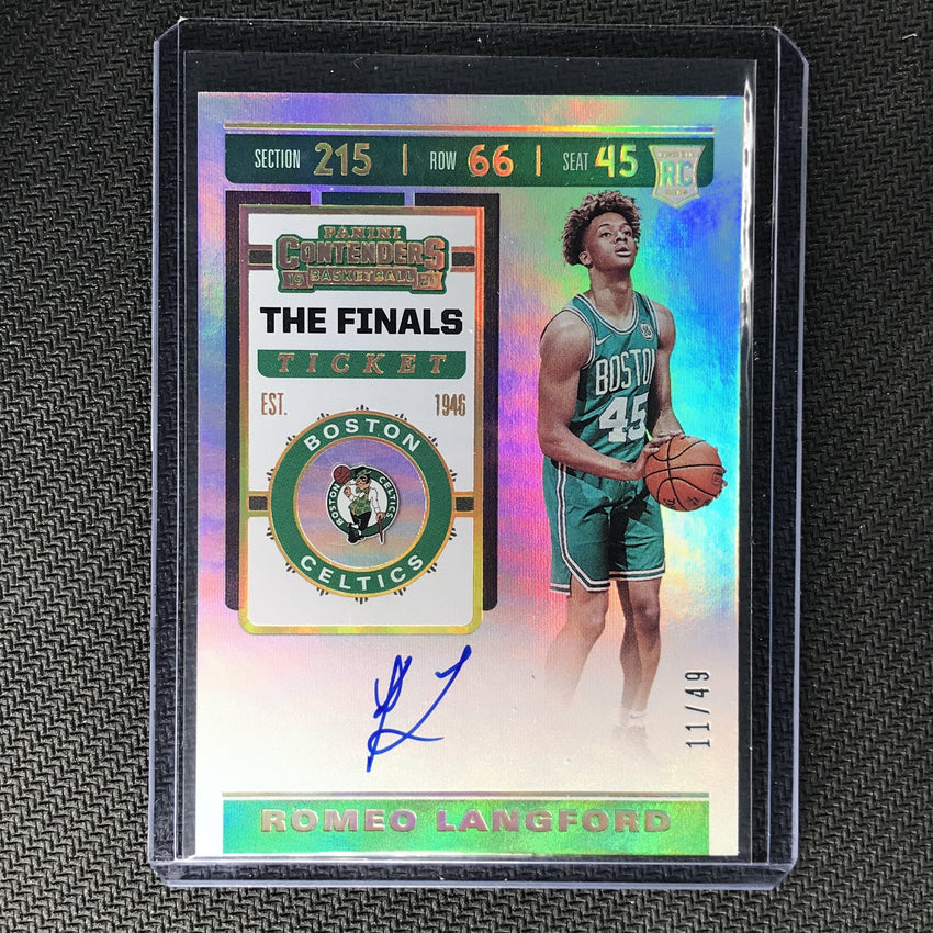 2019-20 Contenders ROMEO LANGFORD Finals Ticket Rookie Auto 11/49-Cherry Collectables