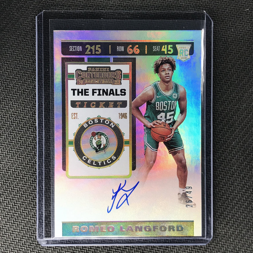 2019-20 Contenders ROMEO LANGFORD Finals Ticket Rookie Auto 26/49-Cherry Collectables
