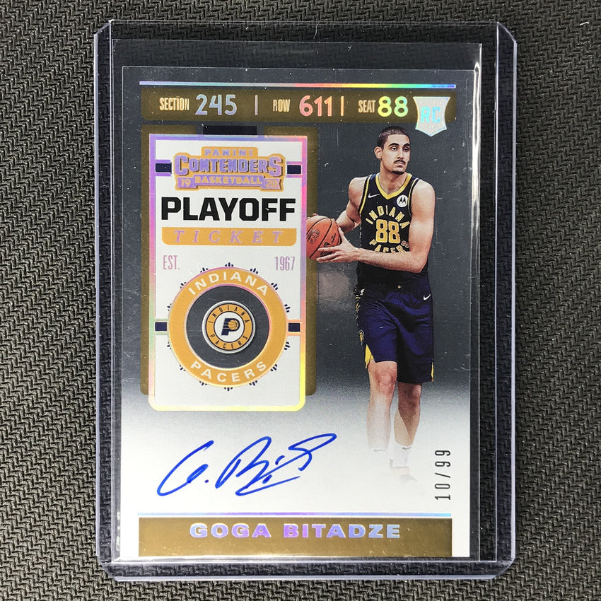 2019-20 Contenders GOGA BITADZE Playoff Ticket Rookie Auto 10/99-Cherry Collectables