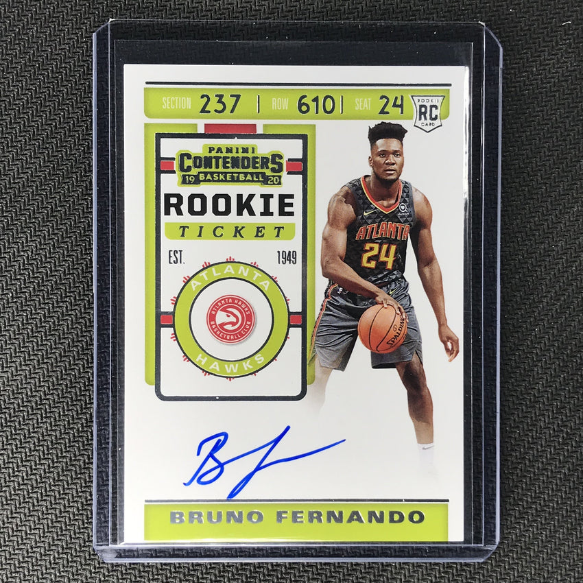 2019-20 Contenders BRUNO FERNANDO Ticket Rookie Auto #137-Cherry Collectables