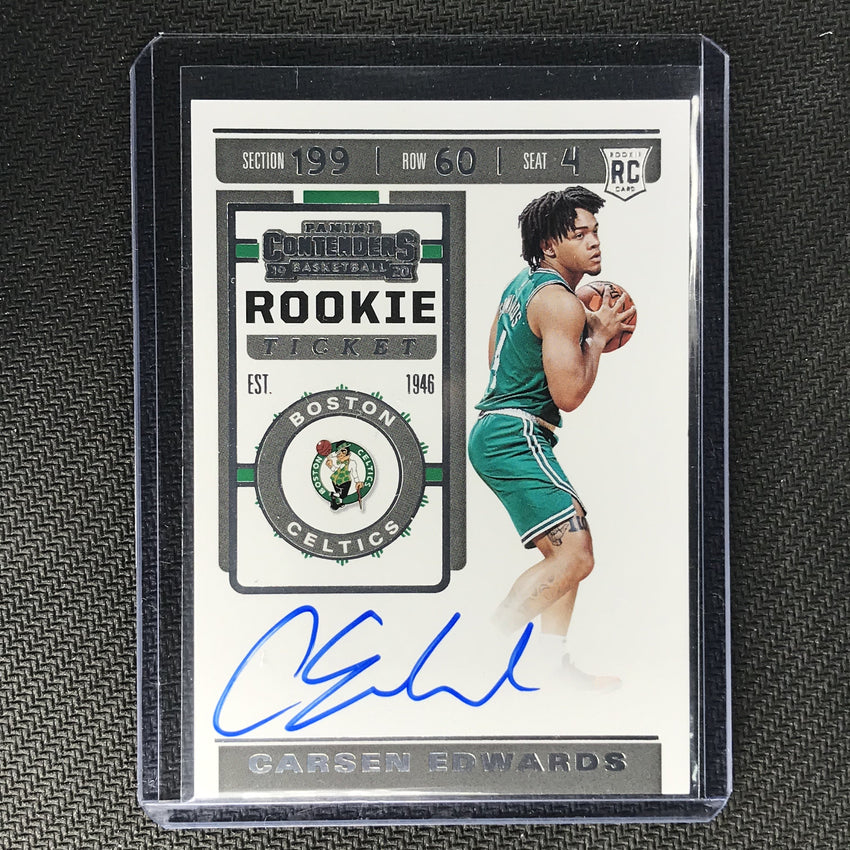 2019-20 Contenders CARSEN EDWARDS Ticket Rookie Auto #126-Cherry Collectables