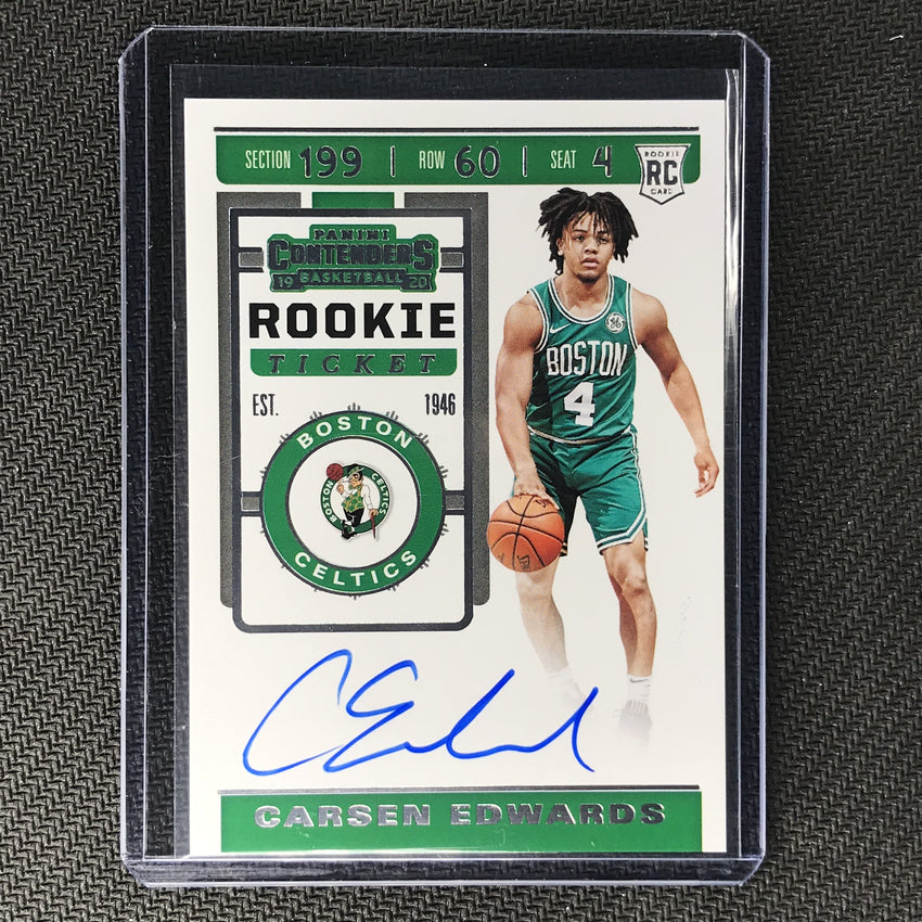 2019-20 Contenders CARSEN EDWARDS Ticket Rookie Auto #126 B-Cherry Collectables