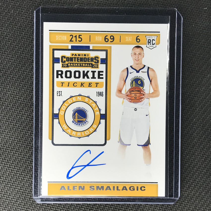 2019-20 Contenders ALEN SMAILAGIC Ticket Rookie Auto #103 B-Cherry Collectables