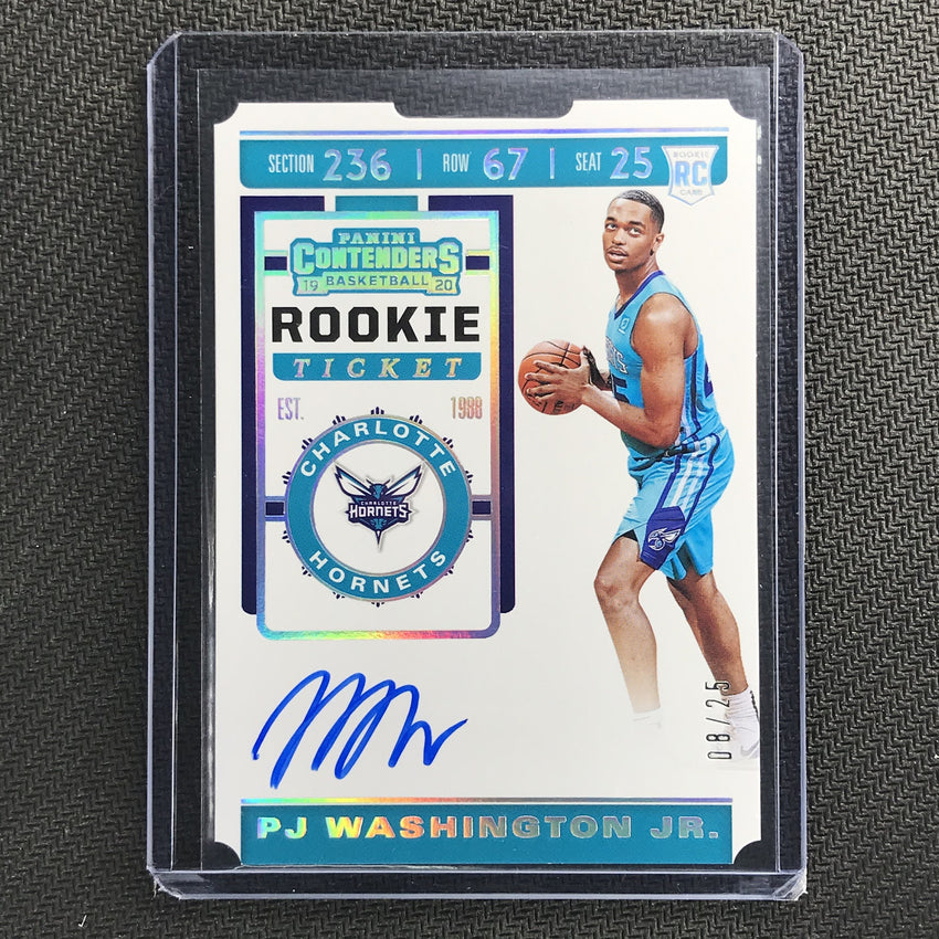 2019-20 Contenders PJ WASHINGTON Rookie Ticket Stub Auto 8/25-Cherry Collectables