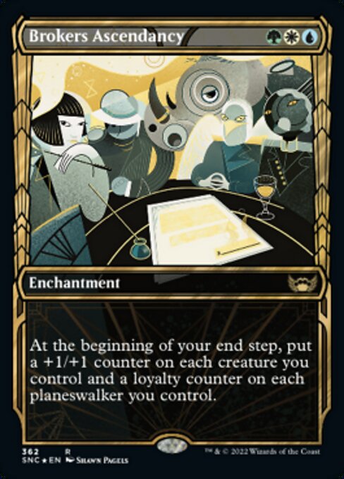 GILDED FOIL Brokers Ascendancy  #362 - Streets of New Capenna