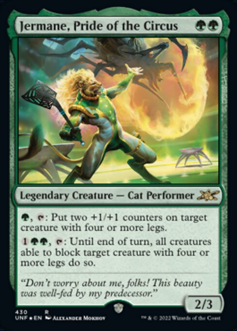 GALAXY FOIL Jermane, Pride of the Circus #430 - Rare Unfinity
