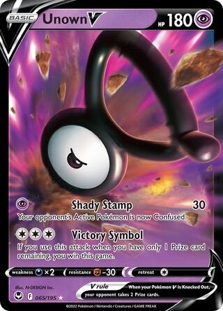 Unown V - 065/195 - Ultra Rare Silver Tempest