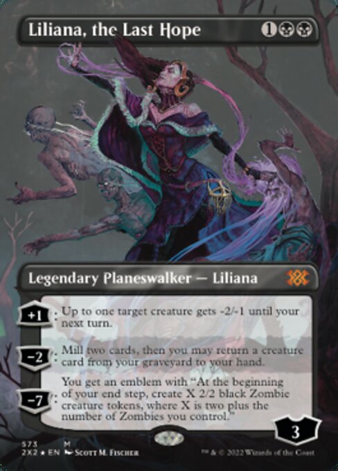 TEXTURED Liliana, the Last Hope 573# - Mythic Double Masters 2022