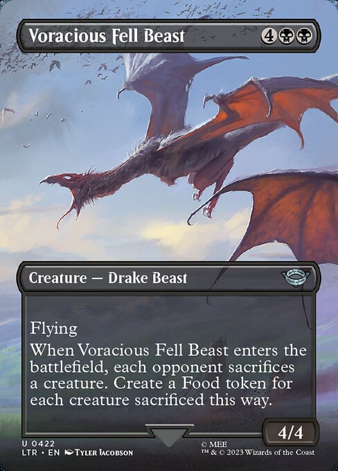BORDERLESS Voracious Fell Beast #422  - Uncommon Lord of the Rings: Tales of Middle-Earth