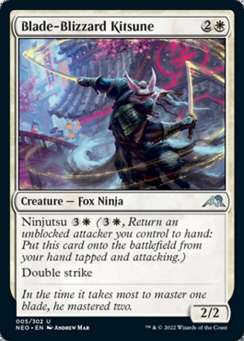 Blade-Blizzard Kitsune 5/302 -  Kamigawa Neon Dynasty UNCLE