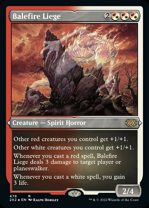 ETCHED FOIL Balefire Liege 478# - Rare Double Masters 2022