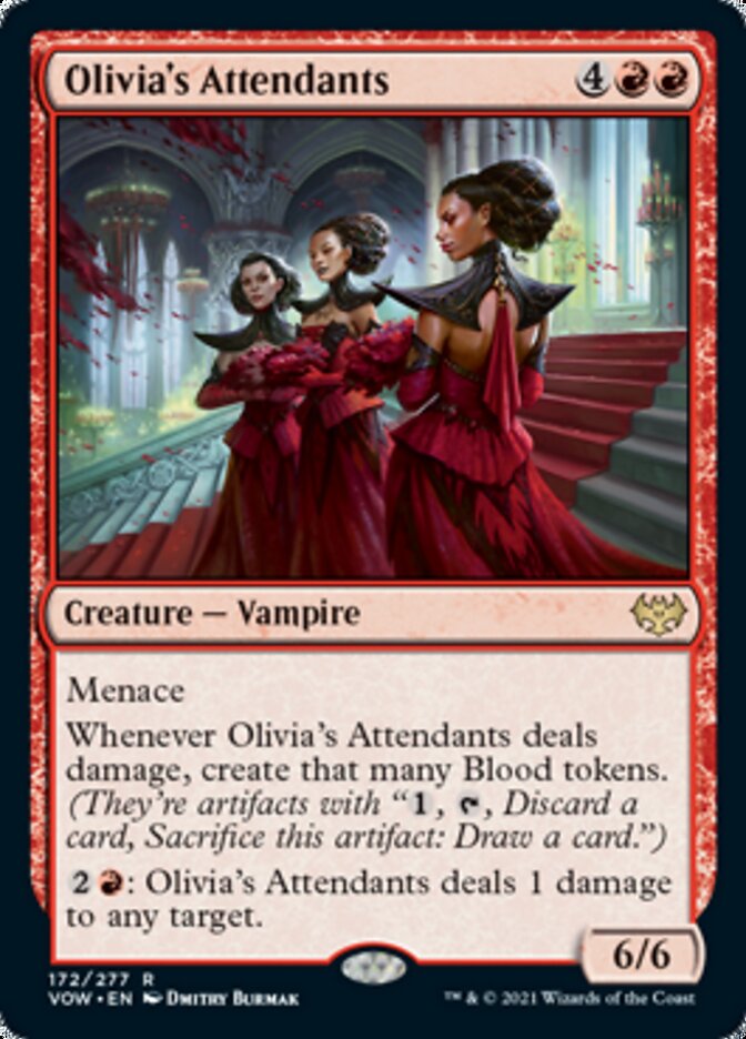 Foil Olivias Attendants - 172/277 - Rare Crimson Vow