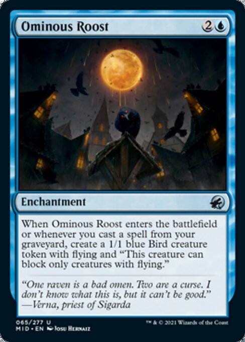 65Ominous Roost 65/277 Uncommon - Midnight Hunt