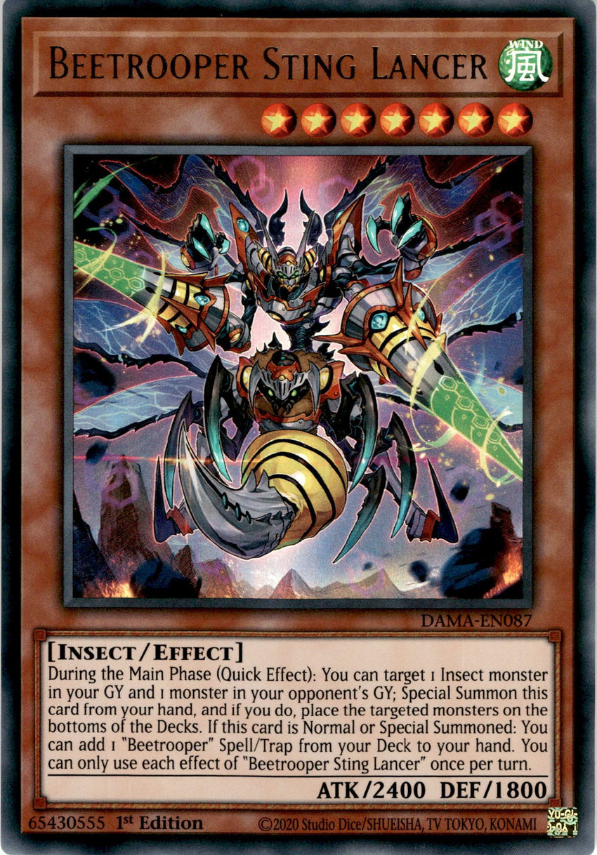 Beetrooper Sting Lancer - DAMA-EN087 - Ultra Rare 1st Edition