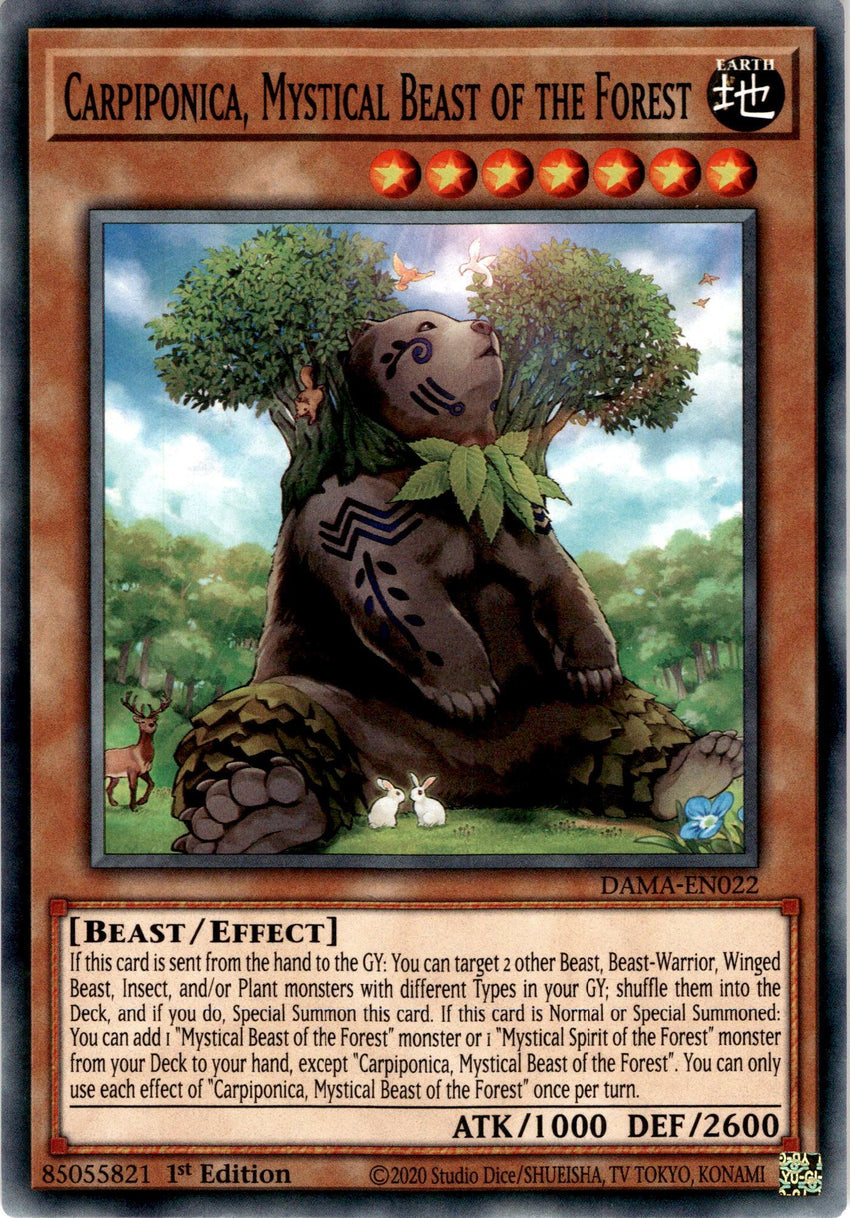 Carpiponica, Mystical Beast of the Forest - DAMA-EN022 - Common 1st Edition