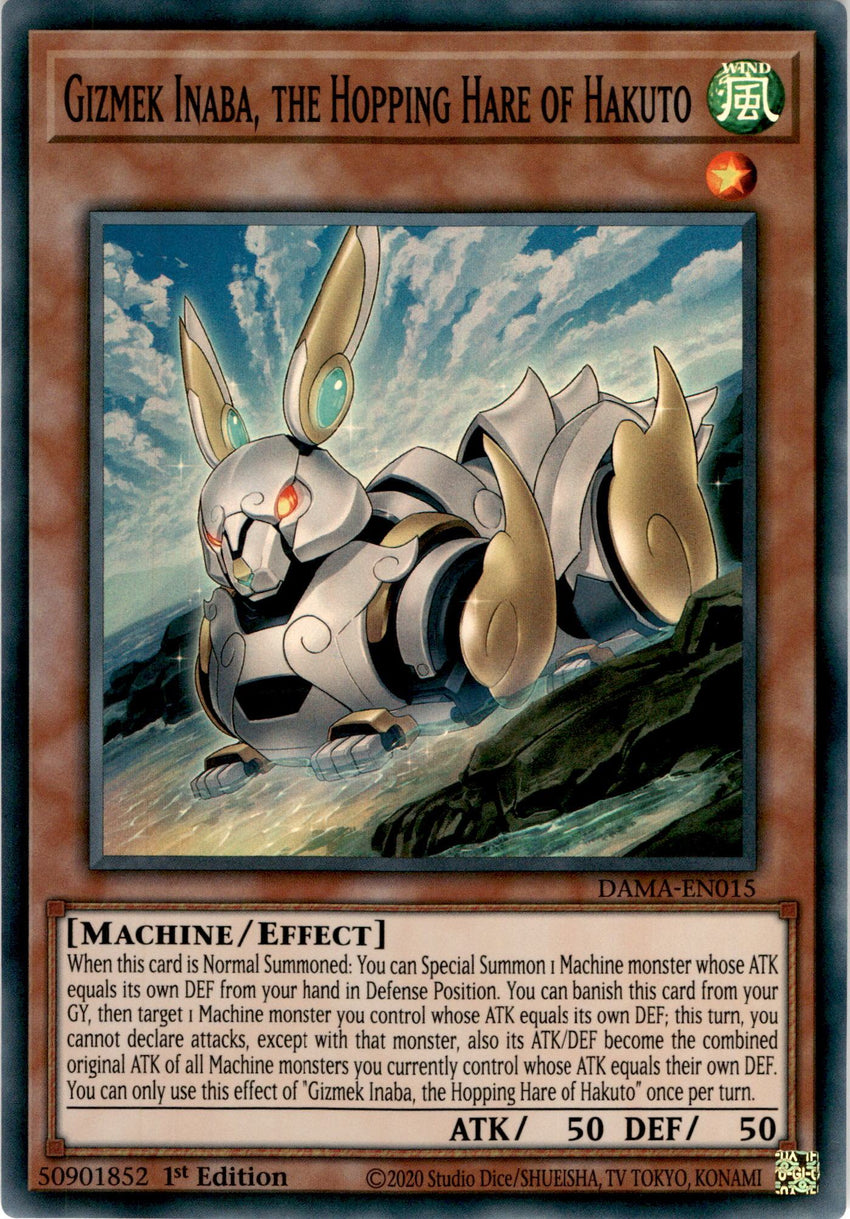 Gizmek Inaba, the Hopping Hare of Hakuto - DAMA-EN015 - Super Rare 1st Edition