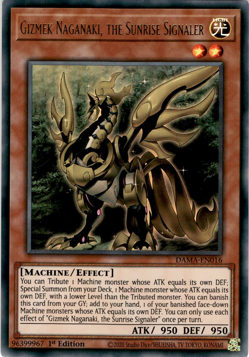 Gizmek Naganaki, the Sunrise Signaler - DAMA-EN016 - Ultra Rare 1st Edition