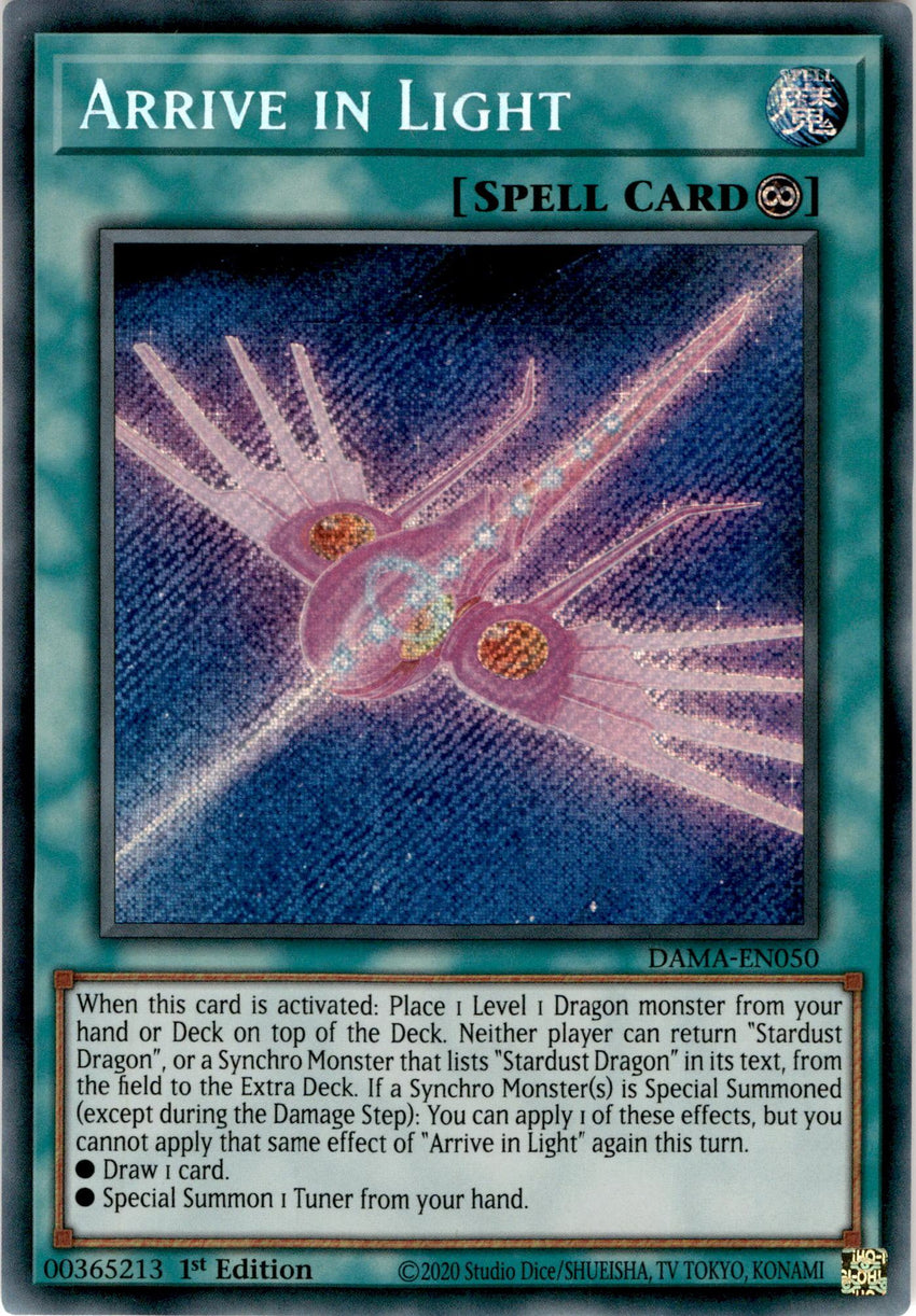 Arrive in Light - DAMA-EN050 - Secret Rare 1st Edition