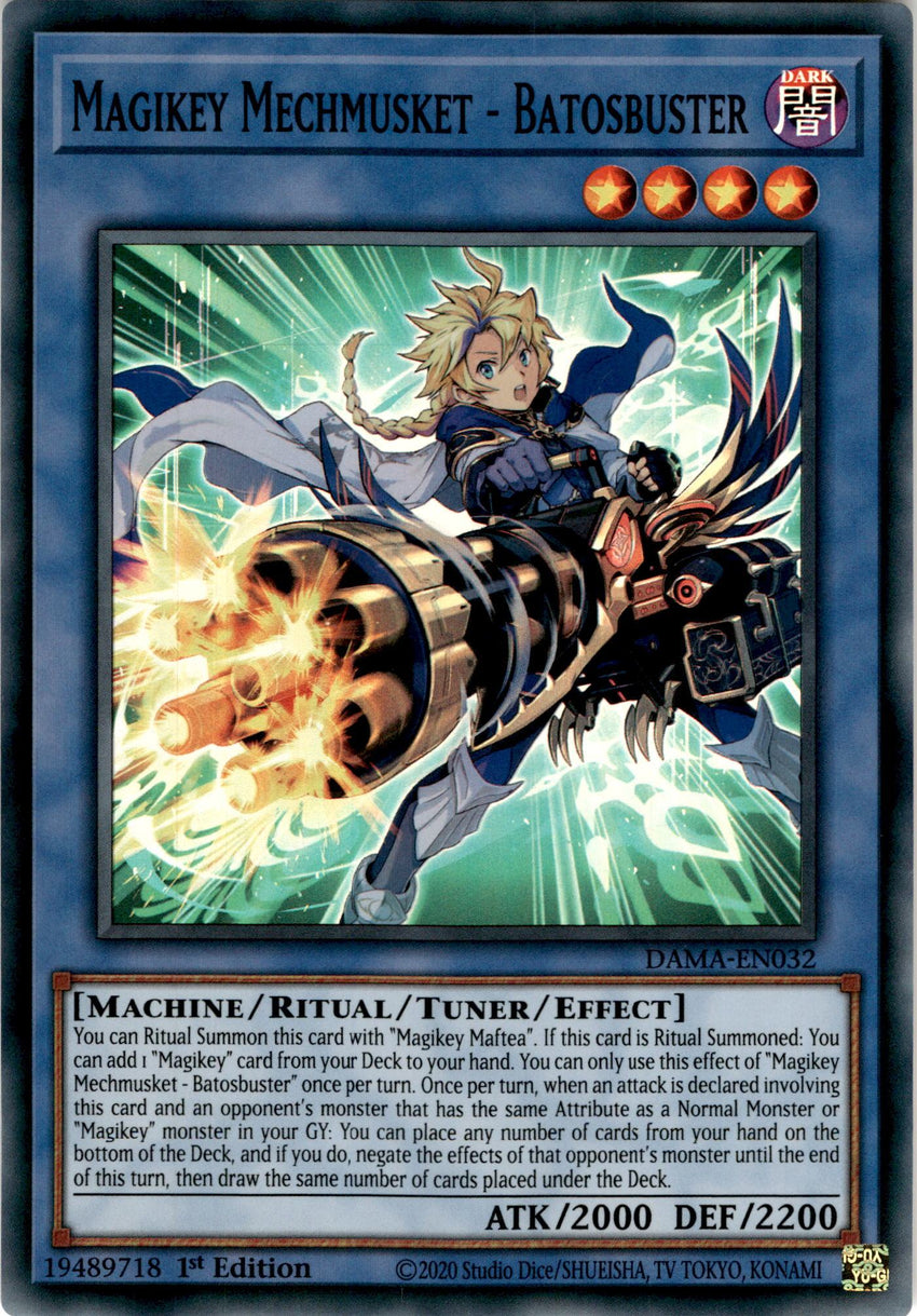 Magikey Mechmusket - Batosbuster - DAMA-EN032 - Super Rare 1st Edition