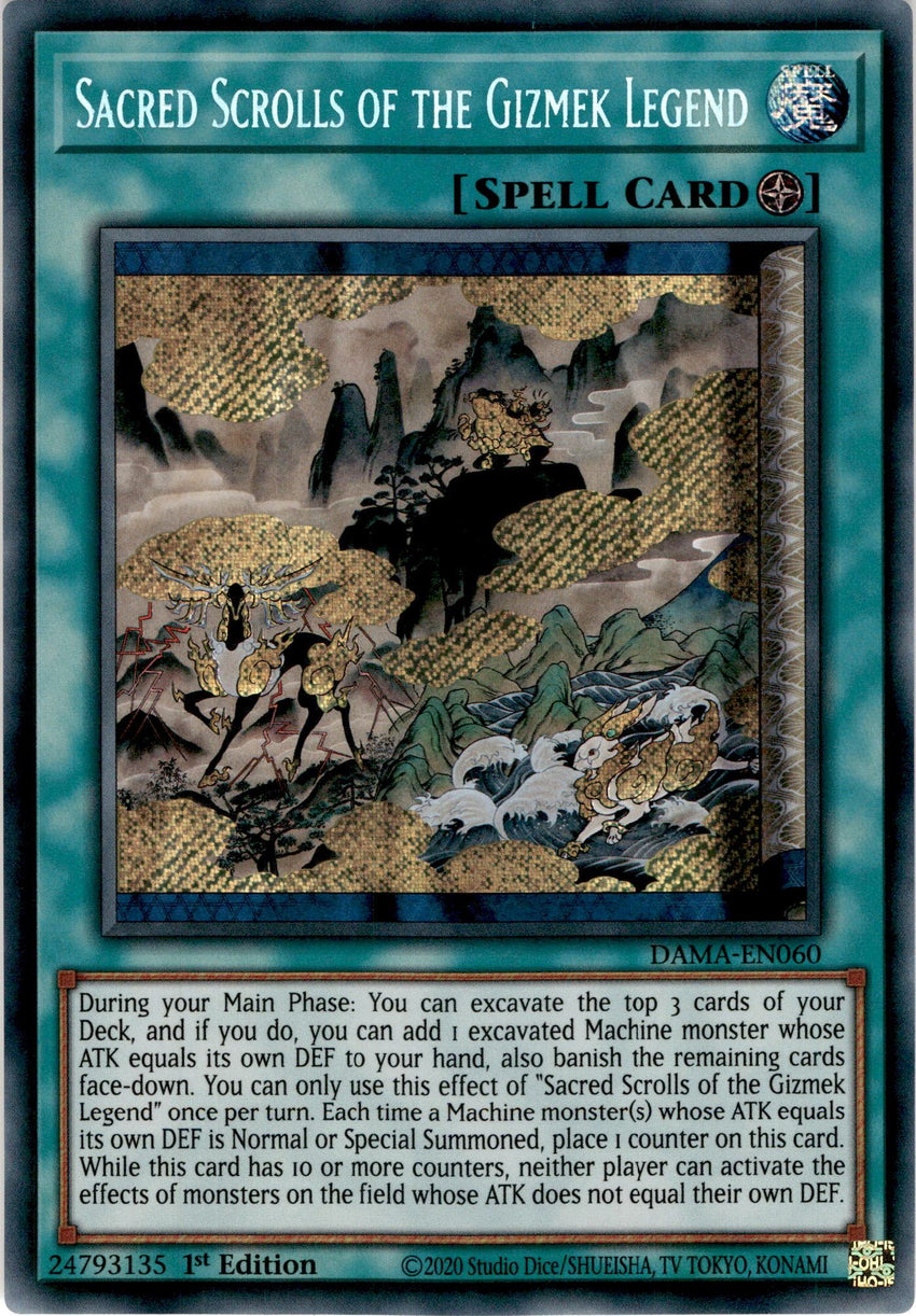 Sacred Scrolls of the Gizmek Legend - DAMA-EN060 - Secret Rare 1st Edition