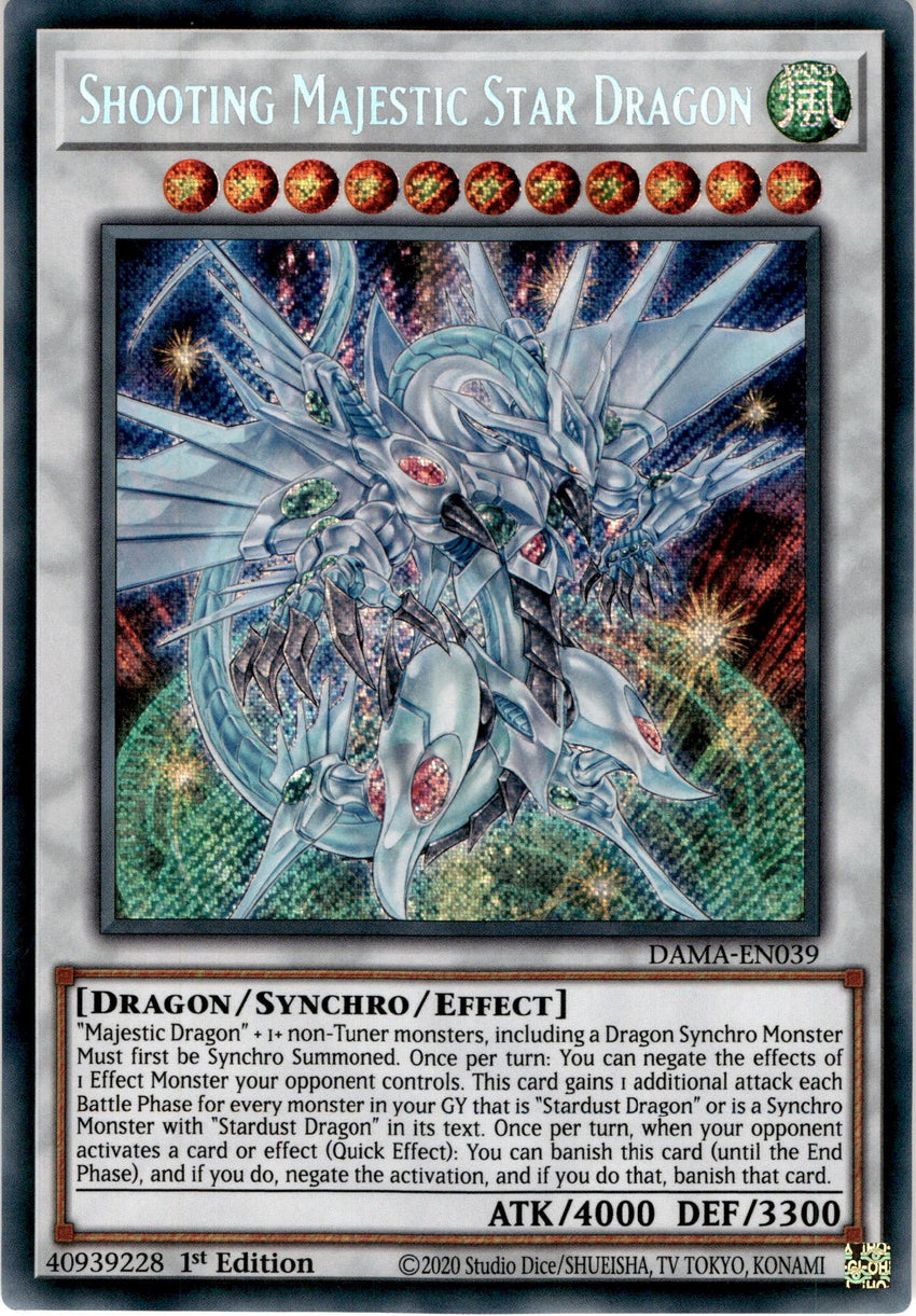 Shooting Majestic Star Dragon - DAMA-EN039 - Secret Rare 1st Edition