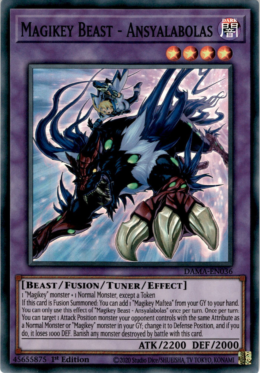 Magikey Beast - Ansyalabolas - DAMA-EN036 - Super Rare 1st Edition