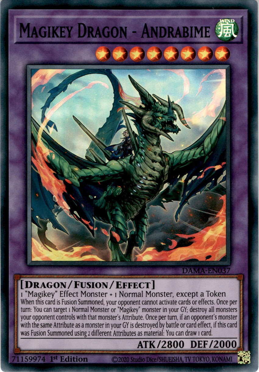 Magikey Dragon - Andrabime - DAMA-EN037 - Super Rare 1st Edition
