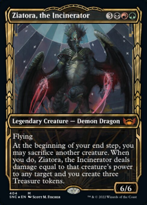 GILDED FOIL Ziatora, the Incinerator  #404 - Streets of New Capenna
